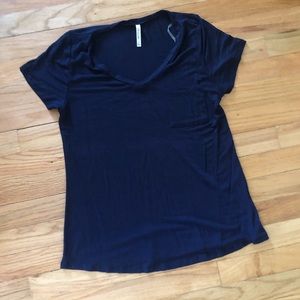 Navy V Neck T-shirt Active USA